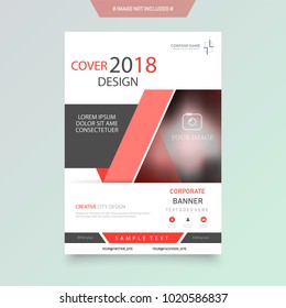 Business abstract vector template. Brochure design, cover modern layout, annual report, poster, flyer in A4 with colourful triangles, geometric shapes for tech, science, market with light background.