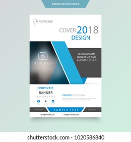Business abstract vector template. Brochure design, cover modern layout, annual report, poster, flyer in A4 with colourful triangles, geometric shapes for tech, science, market with light background.