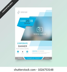 Business abstract vector template. Brochure design, cover modern layout, annual report, poster, flyer in A4 with colourful triangles, geometric shapes for tech, science, market with light background.