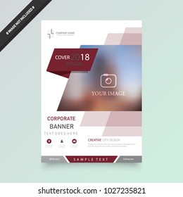 Business abstract vector template. Brochure design, cover modern layout, annual report, poster, flyer in A4 with colourful triangles, geometric shapes for tech, science, market with light background.