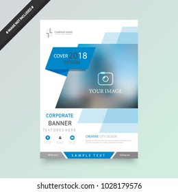 Business abstract vector template. Brochure design, cover modern layout, annual report, poster, flyer in A4 with colourful triangles, geometric shapes for tech, science, market with light background.