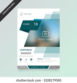 Business abstract vector template. Brochure design, cover modern layout, annual report, poster, flyer in A4 with colourful triangles, geometric shapes for tech, science, market with light background.