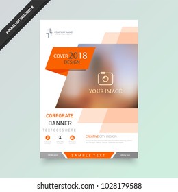 Business abstract vector template. Brochure design, cover modern layout, annual report, poster, flyer in A4 with colourful triangles, geometric shapes for tech, science, market with light background.
