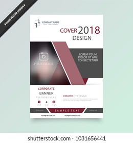 Business abstract vector template. Brochure design, cover modern layout, annual report, poster, flyer in A4 with colourful triangles, geometric shapes for tech, science, market with light background.