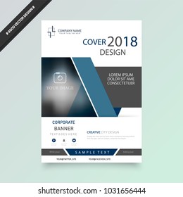 Business abstract vector template. Brochure design, cover modern layout, annual report, poster, flyer in A4 with colourful triangles, geometric shapes for tech, science, market with light background.