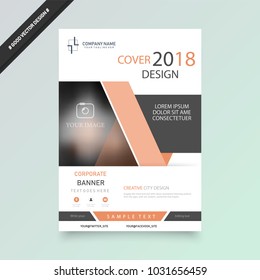 Business abstract vector template. Brochure design, cover modern layout, annual report, poster, flyer in A4 with colourful triangles, geometric shapes for tech, science, market with light background.