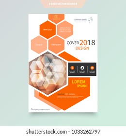 Business abstract vector template. Brochure design, cover modern layout, annual report, poster, flyer in A4 with colourful triangles, geometric shapes for tech, science, market with light background.