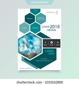 Business abstract vector template. Brochure design, cover modern layout, annual report, poster, flyer in A4 with colourful triangles, geometric shapes for tech, science, market with light background.