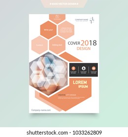 Business abstract vector template. Brochure design, cover modern layout, annual report, poster, flyer in A4 with colourful triangles, geometric shapes for tech, science, market with light background.