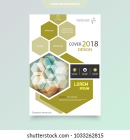 Business abstract vector template. Brochure design, cover modern layout, annual report, poster, flyer in A4 with colourful triangles, geometric shapes for tech, science, market with light background.