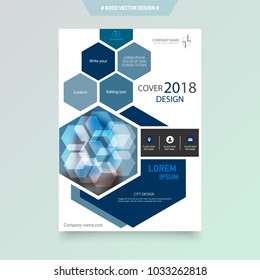 Business abstract vector template. Brochure design, cover modern layout, annual report, poster, flyer in A4 with colourful triangles, geometric shapes for tech, science, market with light background.