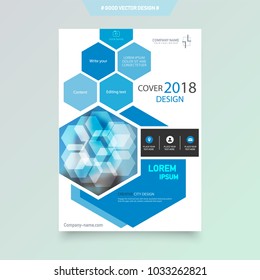 Plantilla vectorial abstracta del negocio. Diseño de folleto, diseño moderno de portada, informe anual, afiche, volante en A4 con triángulos coloridos, formas geométricas para tecnología, ciencia, mercado con fondo claro.