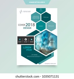 Business abstract vector template. Brochure design, cover modern layout, annual report, poster, flyer in A4 with colourful triangles, geometric shapes for tech, science, market with light background.