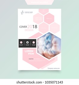 Business abstract vector template. Brochure design, cover modern layout, annual report, poster, flyer in A4 with colourful triangles, geometric shapes for tech, science, market with light background.