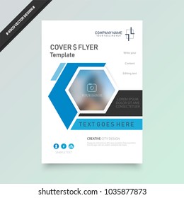 Business abstract vector template. Brochure design, cover modern layout, annual report, poster, flyer in A4 with colourful , geometric shapes for tech, science, market with light background.
