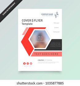 Business abstract vector template. Brochure design, cover modern layout, annual report, poster, flyer in A4 with colourful , geometric shapes for tech, science, market with light background.