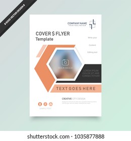 Business abstract vector template. Brochure design, cover modern layout, annual report, poster, flyer in A4 with colourful , geometric shapes for tech, science, market with light background.