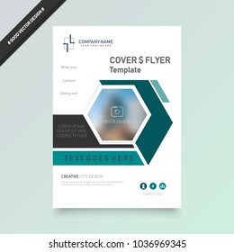 Business abstract vector template. Brochure design, cover modern layout, annual report, poster, flyer in A4 with colourful , geometric shapes for tech, science, market with light background.