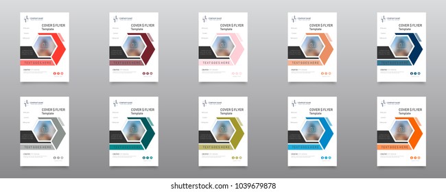 Business abstract vector template. Brochure design, cover modern layout, annual report, poster, flyer in A4 with colourful , geometric shapes for tech, science, market with light background.