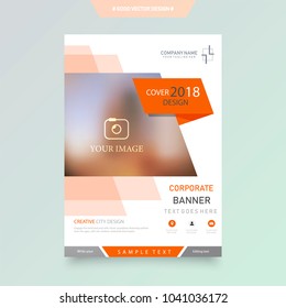 Business abstract vector template. Brochure design, cover modern layout, annual report, poster, flyer in A4 with colourful triangles, geometric shapes for tech, science, market with light background.