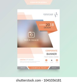 Business abstract vector template. Brochure design, cover modern layout, annual report, poster, flyer in A4 with colourful triangles, geometric shapes for tech, science, market with light background.
