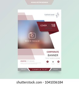 Business abstract vector template. Brochure design, cover modern layout, annual report, poster, flyer in A4 with colourful triangles, geometric shapes for tech, science, market with light background.