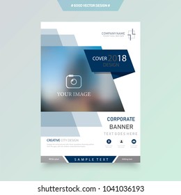 Business abstract vector template. Brochure design, cover modern layout, annual report, poster, flyer in A4 with colourful triangles, geometric shapes for tech, science, market with light background.