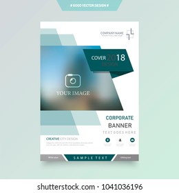 Business abstract vector template. Brochure design, cover modern layout, annual report, poster, flyer in A4 with colourful triangles, geometric shapes for tech, science, market with light background.