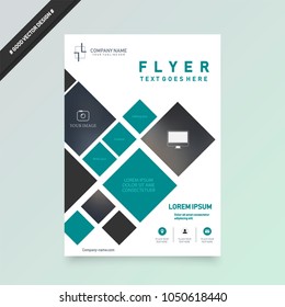 Business abstract vector template. Brochure design, cover modern layout, annual report, poster, flyer in A4 with colourful triangles, geometric shapes for tech, science, market with light background.