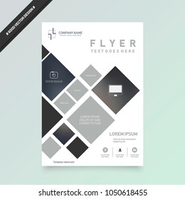 Business abstract vector template. Brochure design, cover modern layout, annual report, poster, flyer in A4 with colourful triangles, geometric shapes for tech, science, market with light background.