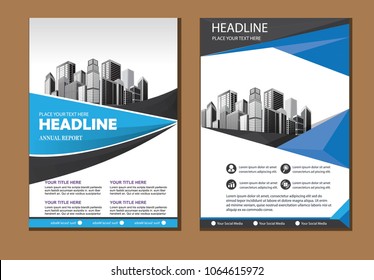 Business abstract vector template. Brochure design, cover modern layout, annual report, poster, flyer in A4 with colourfull triangles, geometric shapes for tech, science, market with light background