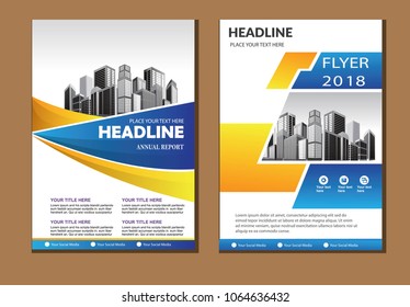 Business abstract vector template. Brochure design, cover modern layout, annual report, poster, flyer in A4 with colourfull triangles, geometric shapes for tech, science, market with light background