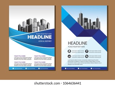 Business abstract vector template. Brochure design, cover modern layout, annual report, poster, flyer in A4 with colourfull triangles, geometric shapes for tech, science, market with light background
