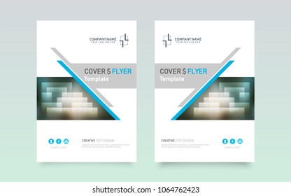 Business abstract vector template. Brochure design, cover modern layout, annual report, poster, flyer in A4 with colourful triangles, geometric shapes for tech, science, market with light background.