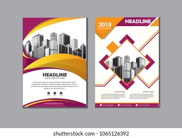 Business abstract vector template. Brochure design, cover modern layout, annual report, poster, flyer in A4 with colorful triangles, geometric shapes for tech, science, market with light background