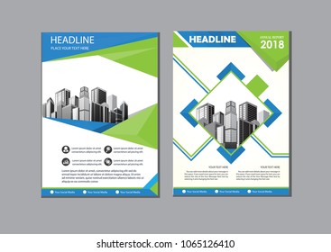 Business abstract vector template. Brochure design, cover modern layout, annual report, poster, flyer in A4 with colorful triangles, geometric shapes for tech, science, market with light background