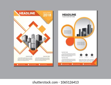 Business abstract vector template. Brochure design, cover modern layout, annual report, poster, flyer in A4 with colorful triangles, geometric shapes for tech, science, market with light background