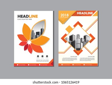 Business abstract vector template. Brochure design, cover modern layout, annual report, poster, flyer in A4 with colorful triangles, geometric shapes for tech, science, market with light background