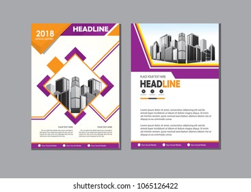 Business abstract vector template. Brochure design, cover modern layout, annual report, poster, flyer in A4 with colorful triangles, geometric shapes for tech, science, market with light background