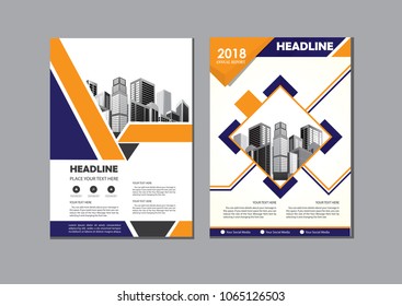 Business abstract vector template. Brochure design, cover modern layout, annual report, poster, flyer in A4 with colorful triangles, geometric shapes for tech, science, market with light background