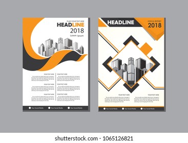Business abstract vector template. Brochure design, cover modern layout, annual report, poster, flyer in A4 with colorful triangles, geometric shapes for tech, science, market with light background