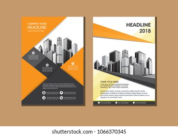 Business abstract vector template. Brochure design, cover modern layout, annual report, poster, flyer in A4 with colourful triangles, geometric shapes for tech, science, market with light background
