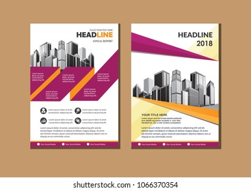 Business abstract vector template. Brochure design, cover modern layout, annual report, poster, flyer in A4 with colourful triangles, geometric shapes for tech, science, market with light background
