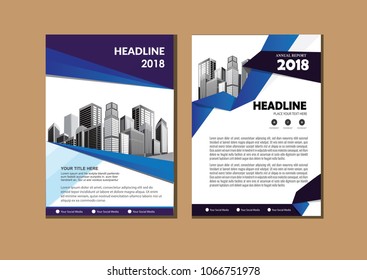Business abstract vector template. Brochure design, cover modern layout, annual report, poster, flyer in A4 with colorful triangles, geometric shapes for tech, science, market with light background