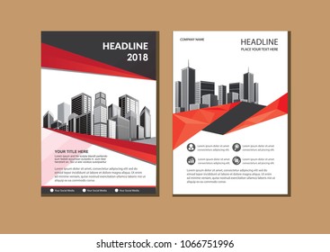 Business abstract vector template. Brochure design, cover modern layout, annual report, poster, flyer in A4 with colorful triangles, geometric shapes for tech, science, market with light background