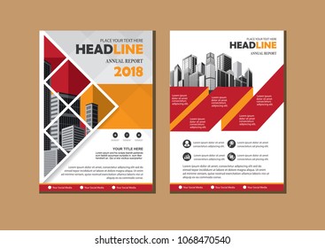Business abstract vector template. Brochure design, cover modern layout, annual report, poster, flyer in A4 with colorful triangles, geometric shapes for tech, science, market with light background