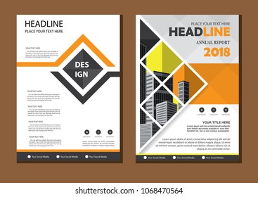 Business abstract vector template. Brochure design, cover modern layout, annual report, poster, flyer in A4 with colorful triangles, geometric shapes for tech, science, market with light background