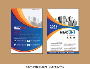 Business abstract vector template. Brochure design, cover modern layout, annual report, poster, flyer in A4 with colorful triangles, geometric shapes for tech, science, market with light background