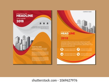 Business abstract vector template. Brochure design, cover modern layout, annual report, poster, flyer in A4 with colorful triangles, geometric shapes for tech, science, market with light background