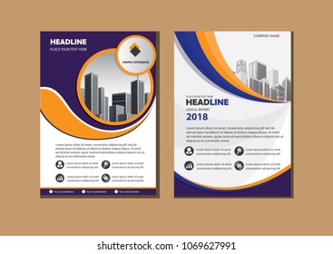 Business abstract vector template. Brochure design, cover modern layout, annual report, poster, flyer in A4 with colorful triangles, geometric shapes for tech, science, market with light background